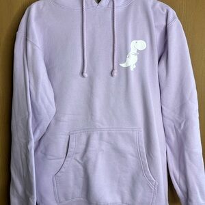Lavender Hoodie with Dinosaur Print